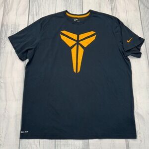 Kobe Bryant Shirt Mens 3XL XXXL Black Nike Elite Mamba Mentality Logo Basketball